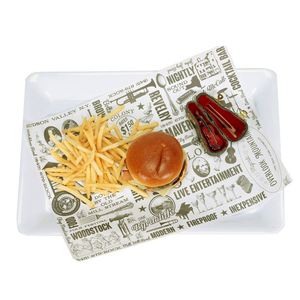 Fast Food Packaging <b>Free</b> Design Burger Wax Paper Food Grade 40gsm Custom Printing Wrap Paper for Food Packaging for Meat - Product Image 5