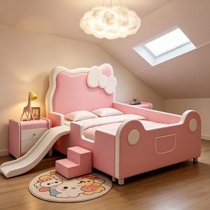 <span class=keywords><strong>Letto</strong></span> <span class=keywords><strong>per</strong></span> <span class=keywords><strong>Bambini</strong></span> con Scivolo, Sponde di Sicurezza e Struttura in Legno Massello - Product Image 5