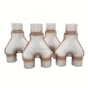 Pipa Knalpot Universal SQS OEM/ODM T409 Baja Tahan Karat Bentuk Y <span class=keywords><strong>2</strong></span>.5" Pipa Knalpot Las Ganda Konektor Adaptor Knalpot - Product Image 4