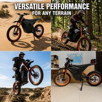 Moto tout-terrain électrique avec moteur sans balais 72V 25Ah 4500W, vitesse maximale de 75 km/h