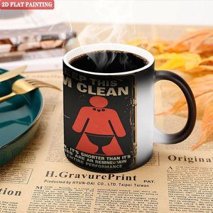 Heat Changing Frosted Black <b>Ceramic</b> <b>Mug</b> 11oz Sublimation Blank Custom Print Cup - Product Image 5