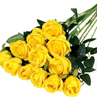 Fleurs artificielles en soie DREA, bouquet de roses blanches réalistes à longue tige pour la décoration de la maison et des fêtes de mariage