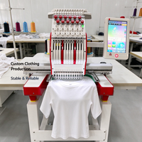 Machine à broder automatique pour t-shirts à une tête pour les boutiques de print-on-demand