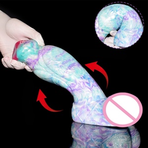 FAAK Large Wolf Knot <b>Dildos</b> Silicone Multi Color Thick Anal Plug Big Dong Fantasy Sex Toys Shop Erotic Products - Product Image 3