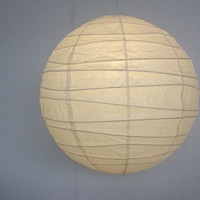Abat-jour de plafond en papier de riz épais fait main, design à lignes aléatoires, lanterne en papier de style Wabi Sabi pour la décoration intérieure
