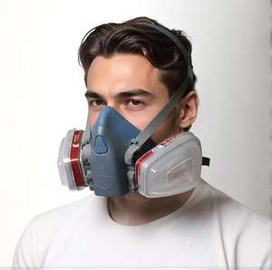 Hitam setengah wajah <span class=keywords><strong>Respirator</strong></span> Taktis anak dapat digunakan kembali silikon masker Gas CBRN Filter oksigen tangki Netflix untuk <span class=keywords><strong>Bong</strong></span> nuklir sejuk Optimal - Product Image 4