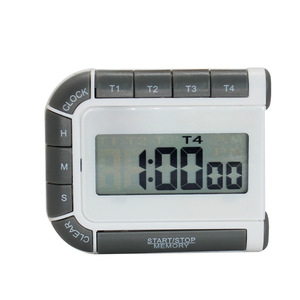 ตัวตั้งเวลาอิเล็กทรอนิกส์อเนกประสงค์ 4 ชุด พร้อมนาฬิกา สำหรับครัว - Product Image 3