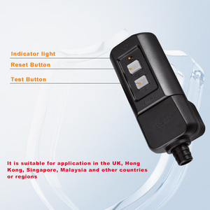 Tragbarer Inline-Reststrom-<span class=keywords><strong>RCD</strong></span>-Stecker Außen wasserdicht 10mA 30mA Leistungs schalter 10A 13A Nennstrom IP66 Pegel - Product Image 4
