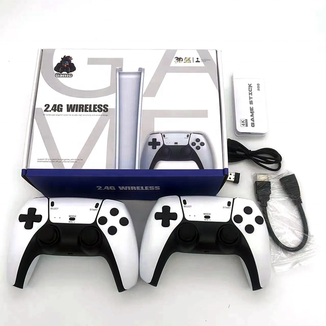 Newest Handheld Game Player 2.4G M15 Wireless Game Stick Retro Classic Games Players 4K HD Output TV Home Dual Joystick Gamepads