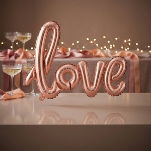 Decorazioni per Festa di San Valentino, Palloncini 'I Love You' in Elio, Oro Rosa, Dorato, Rosso, Mini Palloncini a Forma di Lettere in Mylar - Product Image 4