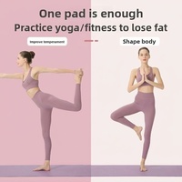 Tapis de yoga en PU personnalisé de qualité clinique 4MM avec système d'alignement pour la rééducation en physiothérapie et la correction biomecanique, tapis de yoga, tapis de Pilates