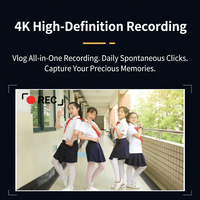 Appareil photo numérique 4K pour vlogging et photographie, 80MP, double écran, point et shoot, autofocus, zoom 16X, flash, batteries, carte SD, adolescents, adultes
