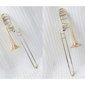 <span class=keywords><strong>Trombone</strong></span> de haute qualité à <span class=keywords><strong>prix</strong></span> d'usine, tonalité Bb/F, avec corps en laiton laqué transparent et coulisse complète en cupronickel - Product Image 1