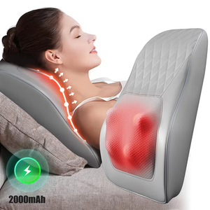 Lithium Battery USB <b>Rechargeable</b> Kneading Massager Home Office Care Relief Fatigue Neck Shoulder <b>Heating</b> Massage Pillow - Product Image 1