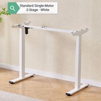 Table électrique réglable en hauteur avec cadre métallique moderne, table élévatrice électrique à double moteur personnalisée, bureau debout réglable moderne