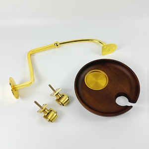 Accoudoir de chaise cigare Chao Guanxing en acier inoxydable doré et cuivre pur pour accessoires de mobilier - Product Image 3