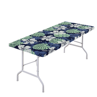 Couverture de table à impression élastique pour la fête Morden nappe imperméable pour les hôtels nappe ajustée personnalisée