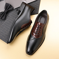Maining 2025 Chaussures décontractées à lacets en PU pour hommes, chaussures formelles pour hommes, robe de soirée, chaussures de bureau d'affaires Oxford