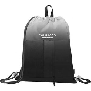 2025 New Fashion Free Design Extra Large Capacity Polyester Drawstring Bag Custom Logo for Pink Drawstring Cinch <b>Shopping</b> Bag - Product Image 5