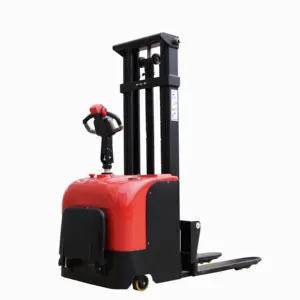 Stand Driven All Electric Hydraulic Lifter Stacker Full Electric Forklift Power Pallet Stacker
