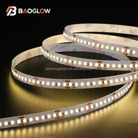Tira de LED SMD 2835 de 3000K 4000K 6500K, Blanca Cálida, PCB de 10 mm, DC 12V/24V, 16W/M, Cortable cada 3 cm, para Sala de Estar y Dormitorio