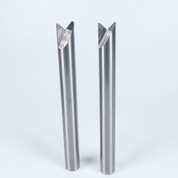 Mata Bor Router V Groove Karbida Single Flute V Shape Engraving Cutter Alat Pertukangan CNC untuk Kayu Akrilik Aluminium