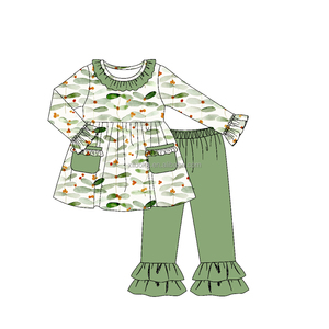 ילדים באיכות גבוהה בוטיק בגדים לפרוע ארוך שרוול ילדה חג המולד תלבושות - Product Image 3