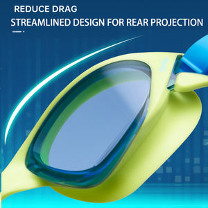 แว่นตาว่ายน้ำป้องกันรังสียูวีสำหรับเด็กผู้หญิง, แว่นตาสำหรับแข่งว่ายน้ำกันหมอกกันน้ำมีคุณสมบัติสายตาสั้นที่ดีที่สุดเลนส์ PC - Product Image 5