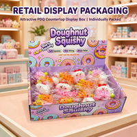 Jouet anti-stress en caoutchouc souple à remontée lente en forme de donut, gadget sensoriel, design dessert simulé