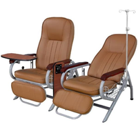 Banc d'attente pour patients, chaise d'infusion, mobilier hospitalier d'occasion pour salle de transfusion et de réception, JIEDE JD-SD03 Bleu Confortable Stable
