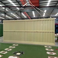 Rumah Kontainer Lipat Baja Flat-pack 20ft 40ft Rumah Modular Mobile Panel Sandwich Bergelombang Desain Modern Villa Apartemen Luar Ruangan