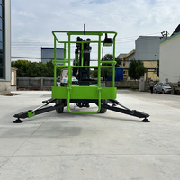 MORN élévateur automoteur remorquable pour homme monté sur remorque 10m 12m 14m 16m 18m élévateur à flèche nacelle élévatrice hydraulique nouvelles ventes d'occasion