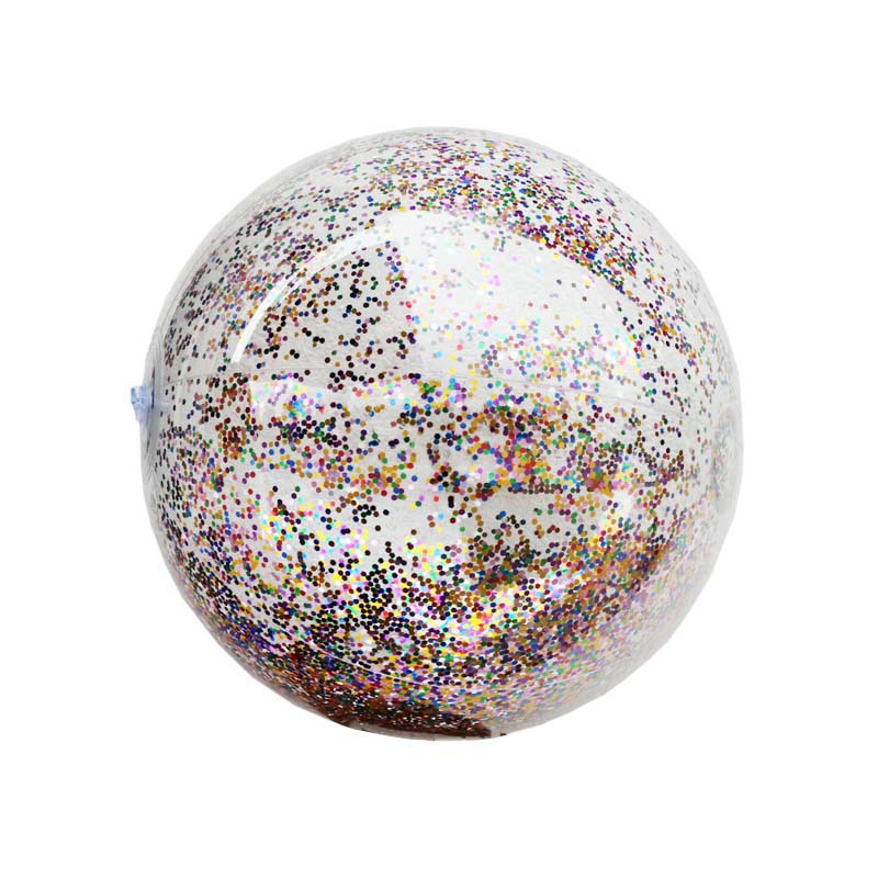 Наличие рекламы, ПВХ надувной красочный пляжный шар с блестками
