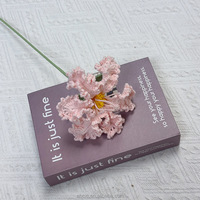 Fleur de Myrte en Crochet Faite à la Main, Tige en Fil Coloré, Fleurs Artificielles, Branche Florale Éternelle, Décoration Maison, Cadeau, Vente en Gros