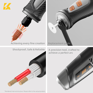 Herramienta Rotatoria Inalámbrica KINGVOS KD7012, Mini Taladro <span class=keywords><strong>Dremel</strong></span>, Pluma de Grabado, Taladro Eléctrico Inalámbrico con Accesorios, Set de Bricolaje - Product Image 5