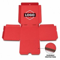 Boîte à pizza en carton ondulé imprimée en couleur personnalisée, conteneur pliable de qualité alimentaire pour l'emballage de pizzas italiennes à emporter