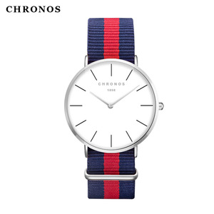 Reloj Minimalista de Moda para Hombre, Marca <span class=keywords><strong>Chronos</strong></span>, Correa de Nailon, Logotipo Personalizado, Precio de Fábrica - Product Image 2