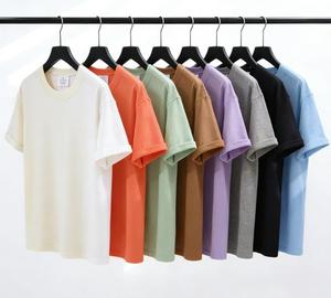 T-shirts Homme Personnalisables avec Logo, Coupe Oversize, Effet Délavé Acide, Vintage, 100% Coton Molletonné Lourd, Streetwear, Motif Uni, Coton Épais - Product Image 3