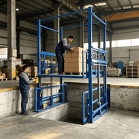 Stock d'usine – Élévateur de marchandises hydraulique de 3m à 12m, capacité de levage de 500kg à 2000kg – Prise en charge OEM