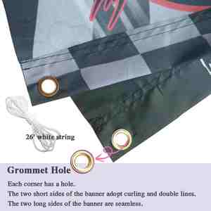 Banners Personalizados de 16X64 Pulgadas/40X160cm, Letreros Personalizados para Interiores y Exteriores, Banner para Fiestas de Cumpleaños, Bagetu - Product Image 3