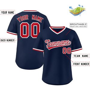 Camiseta de béisbol personalizada con nombre y número personalizados, cuello en V, unisex, que absorbe la humedad, para hombres, mujeres y jóvenes - Product Image 2