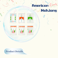 Tuiles de Mahjong de luxe modernes américaines Avisocean, 1,42 pouce, 36 tuiles #   Panneaux acryliques monocouche gravés double face pour fêtes de 4 personnes