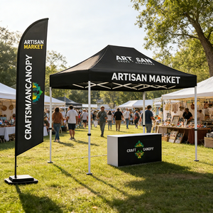 Carpa Plegable Ligera con Marco de Aluminio de 10x10 Pies |   Carpa Plegable para <span class=keywords><strong>Ferias</strong></span> Comerciales de Instalación Instantánea con Logotipo Personalizado y Diseño Gratuito - Product Image 4