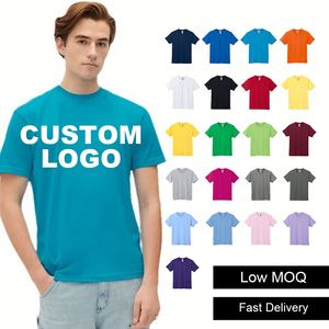 T-shirts unisexes à col rond et manches courtes en pur coton 150G, vierges, pour impression de logo et motifs personnalisés, pour l'exportation - Product Image 1
