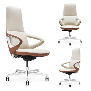 Good Quality High Back Luxury Modern Executive Leather Office Chair With Lumbar Support