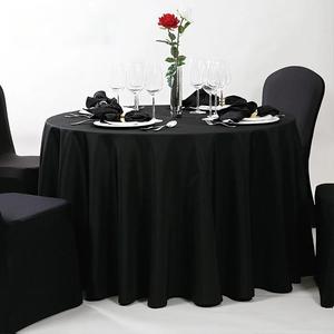 Il colore personalizzato della migliore qualità accetta disegni personalizzati elegante tovaglia rotonda <span class=keywords><strong>di</strong></span> <span class=keywords><strong>lino</strong></span> damascato blu per cene formali - Product Image 5