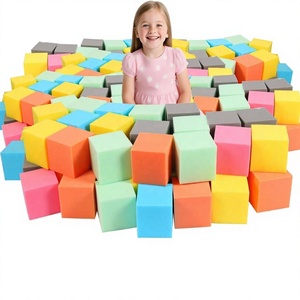 Blocs de mousse et d'éponge Woxin, cube de <span class=keywords><strong>trampoline</strong></span> souple pour aire de jeux intérieure, ensemble de 48 pièces - Product Image 1