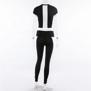 2 pc. + Leggings Yoga tank tops, sportswear Jogging black and white, yoga set - Product Image 6
