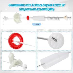 Kit de varillas de suspensión para lavadora Vyakv 420952P, paquete de 4 para lavadoras Fisher Price Parker - Product Image 2