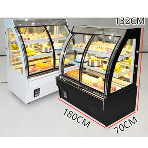 Tái sinh NSF chứng nhận cửa kính cong tủ lạnh thương mại 48ins thịt/hải sản/bánh hiển thị trường hợp có thể điều chỉnh kệ - Product Image 5